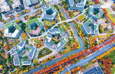 南京江島智立方零碳園區(qū)。楊素平攝（人民圖片）